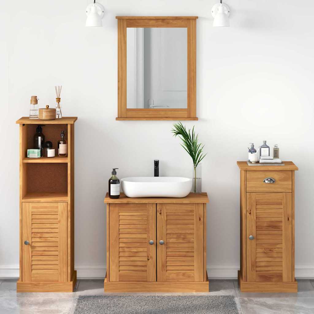 Badezimmermöbel Set mit Regal 4 pcs Honigbraun 37 x 34 x 110 cm