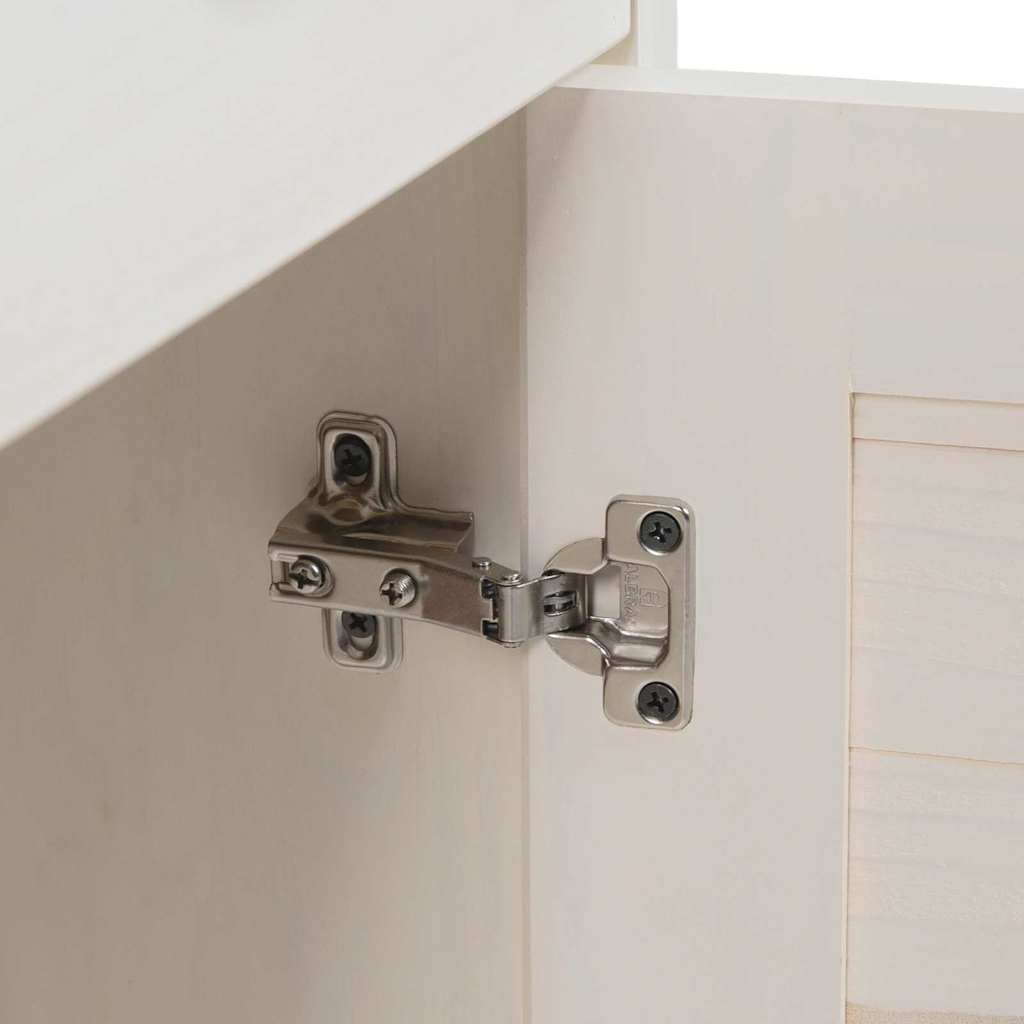 Badezimmermöbel Set mit Regal 3 pcs Antik Weiß 37 x 34 x 110 cm