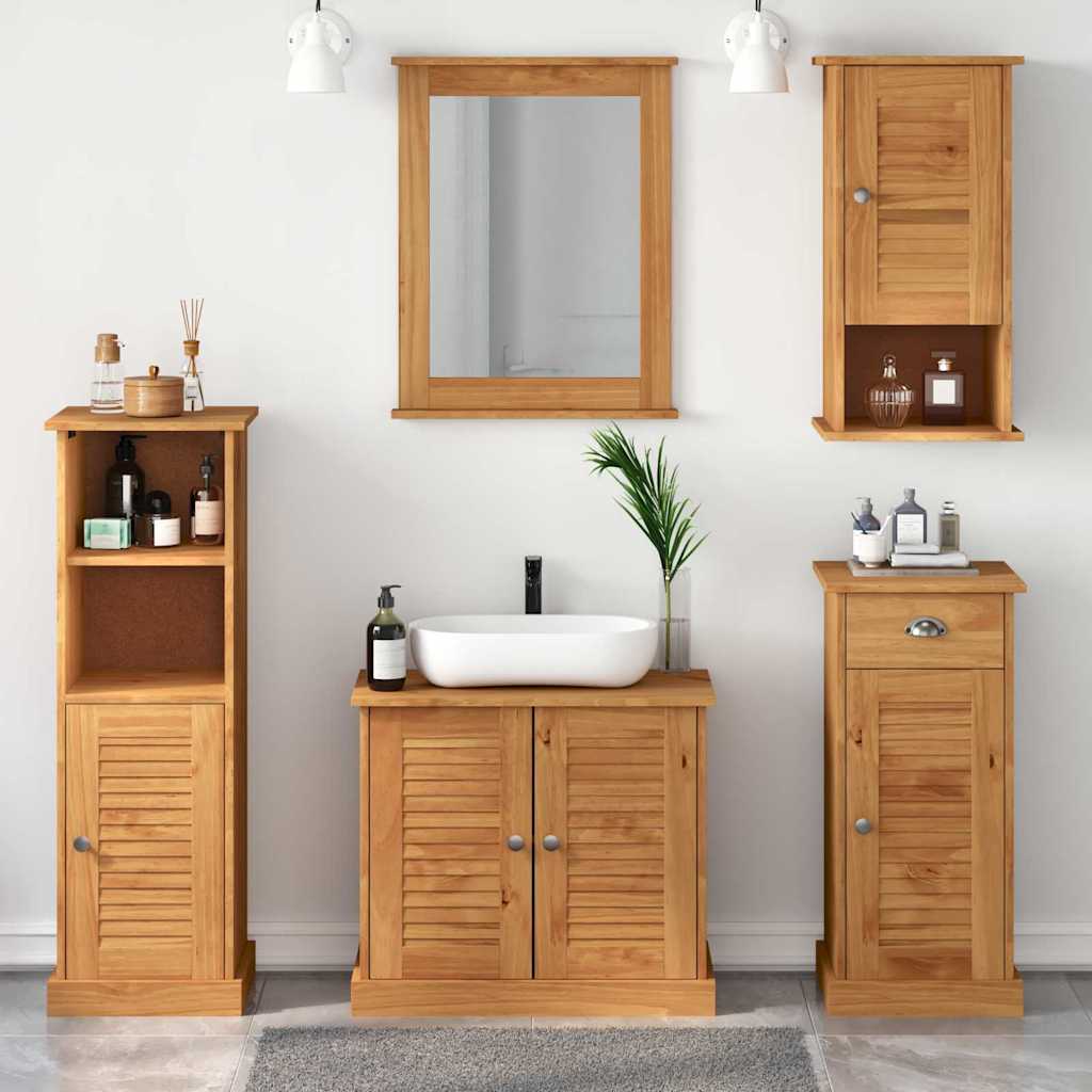 Badezimmermöbel Set mit Regal 5 pcs Honigbraun 37 x 34 x 110 cm