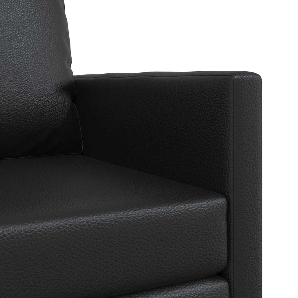 Boden Schlafsofa mit Kissen Schwarz 74 x 77 x 81 cm Kunstleder