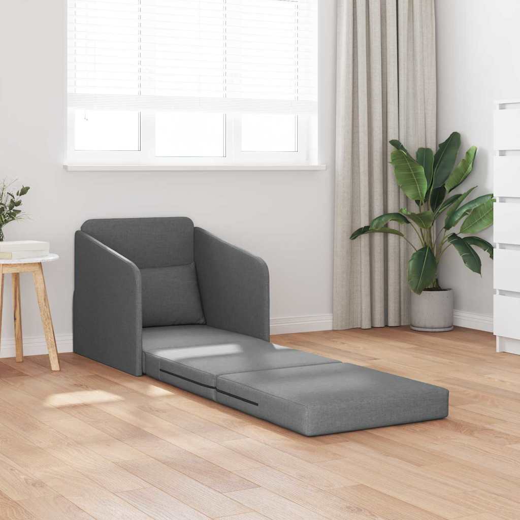 Sofa Bett Dunkelgrau 65 x 80 x 83 cm Stoff