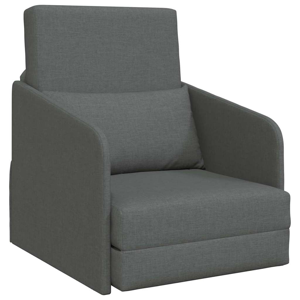 Sofa Bett Dunkelgrau 65 x 80 x 83 cm Stoff