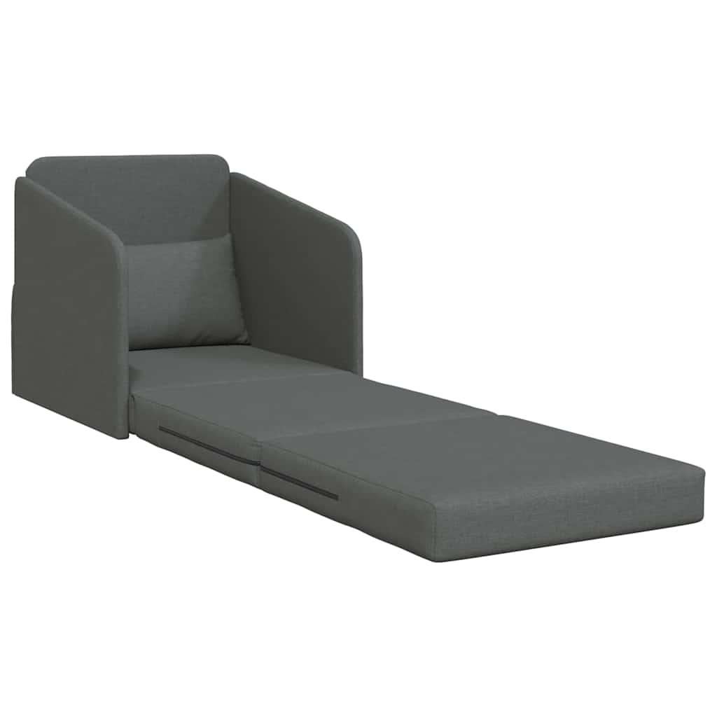 Sofa Bett Dunkelgrau 65 x 80 x 83 cm Stoff