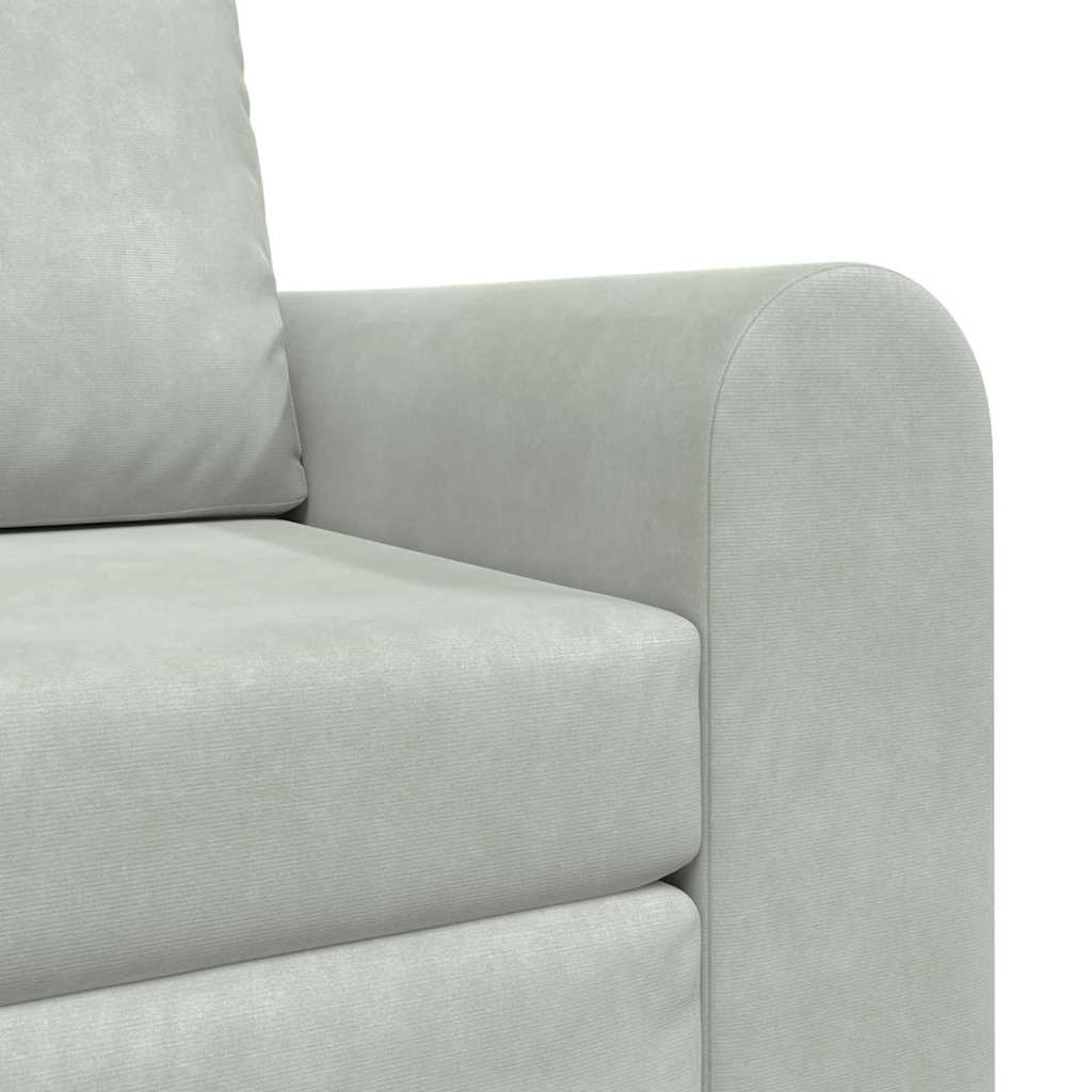 Sofa Bett Hellgrau 98 x 71 x 83 cm Samt