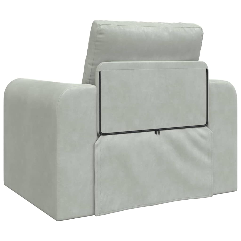 Sofa Bett Hellgrau 98 x 71 x 83 cm Samt