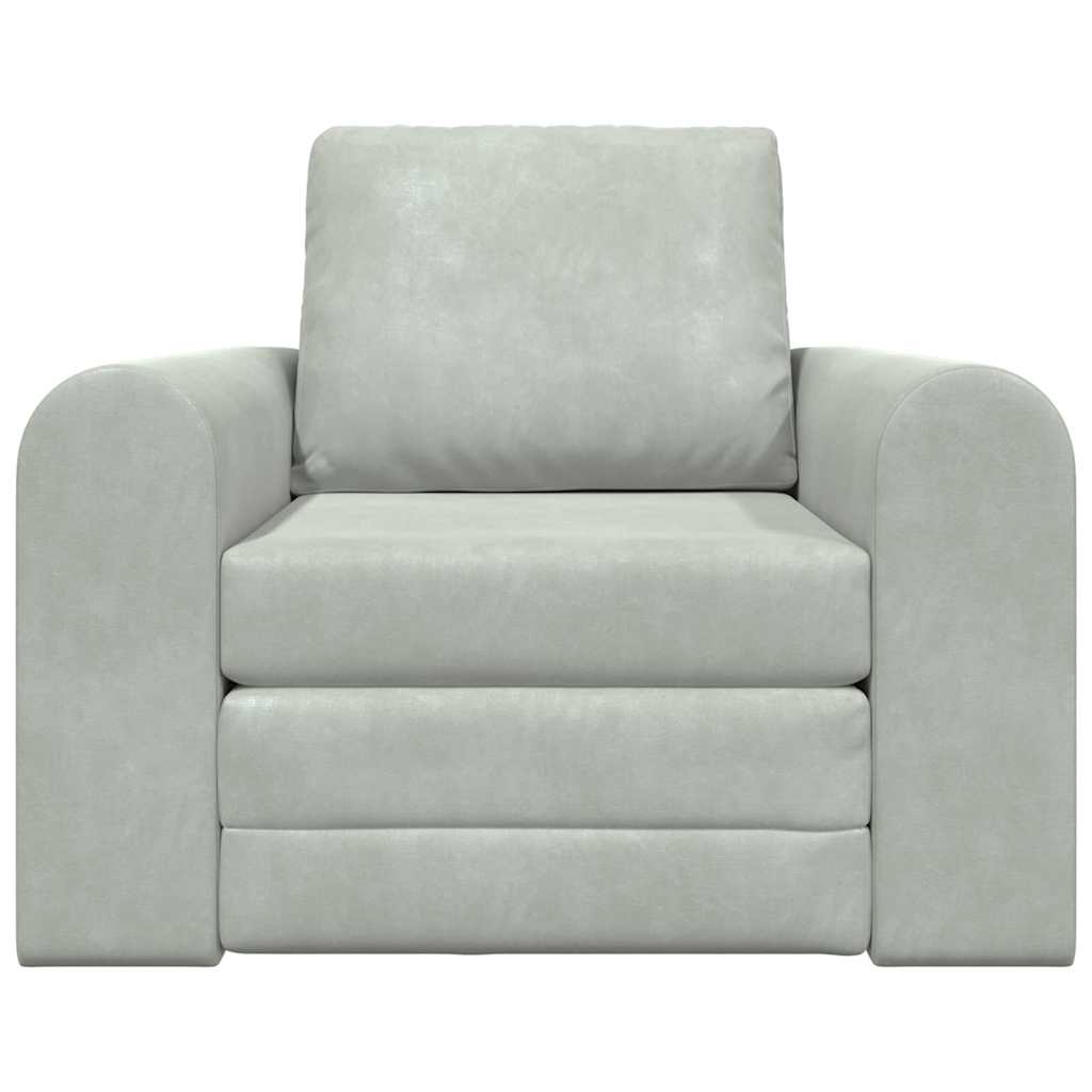 Sofa Bett Hellgrau 98 x 71 x 83 cm Samt