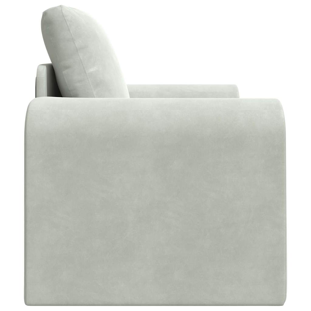Sofa Bett Hellgrau 98 x 71 x 83 cm Samt