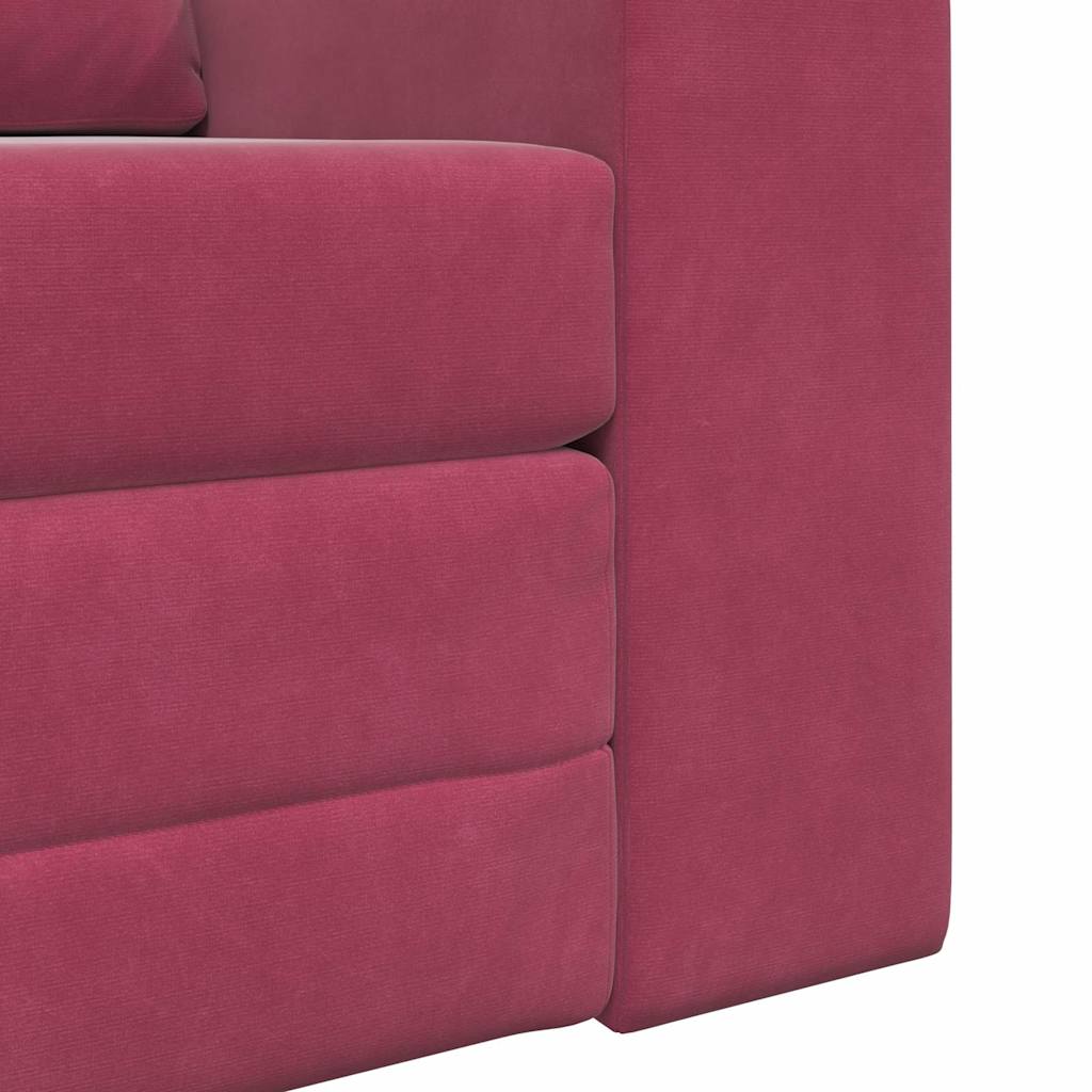 Sofa Bett Weinrot 98 x 71 x 83 cm Samt