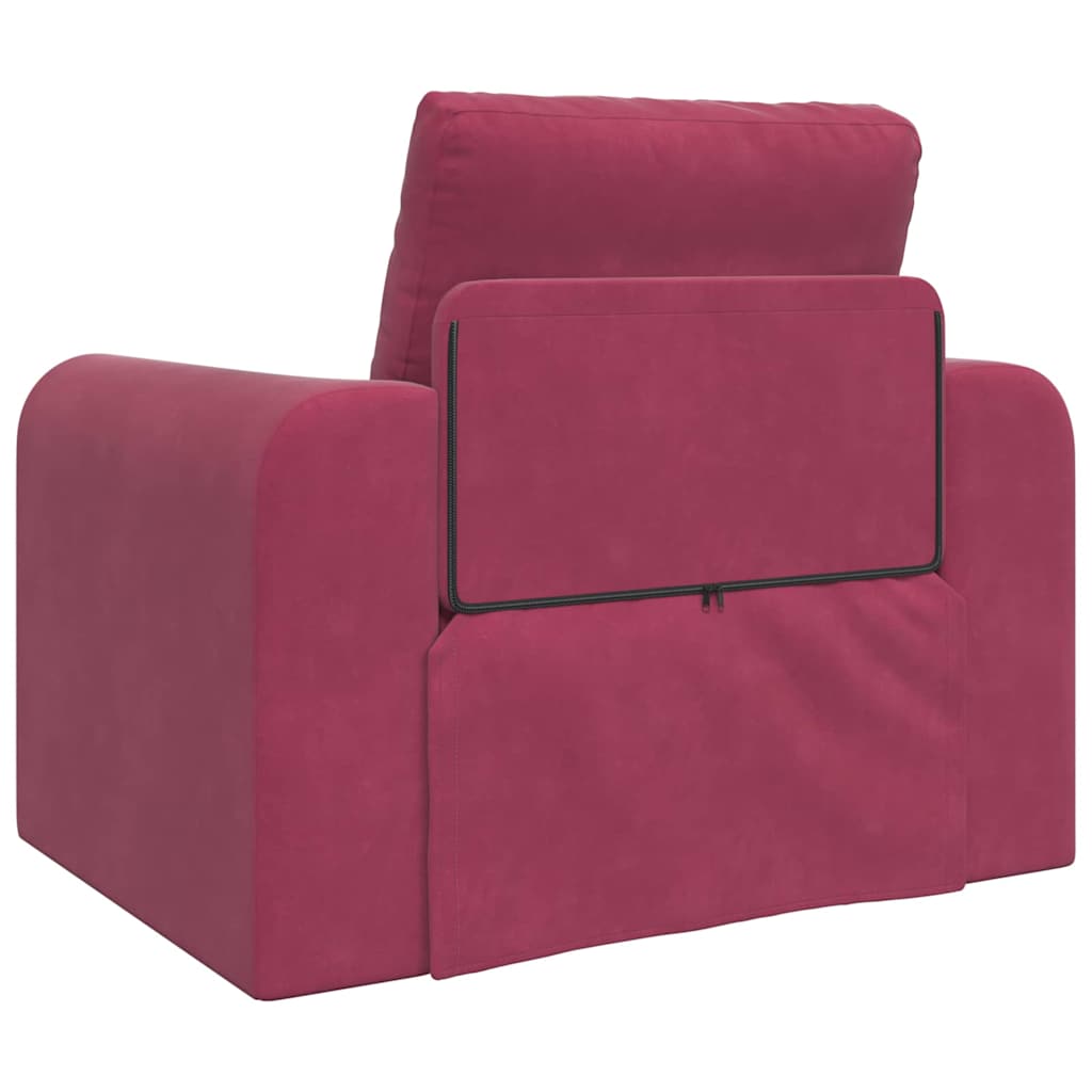 Sofa Bett Weinrot 98 x 71 x 83 cm Samt