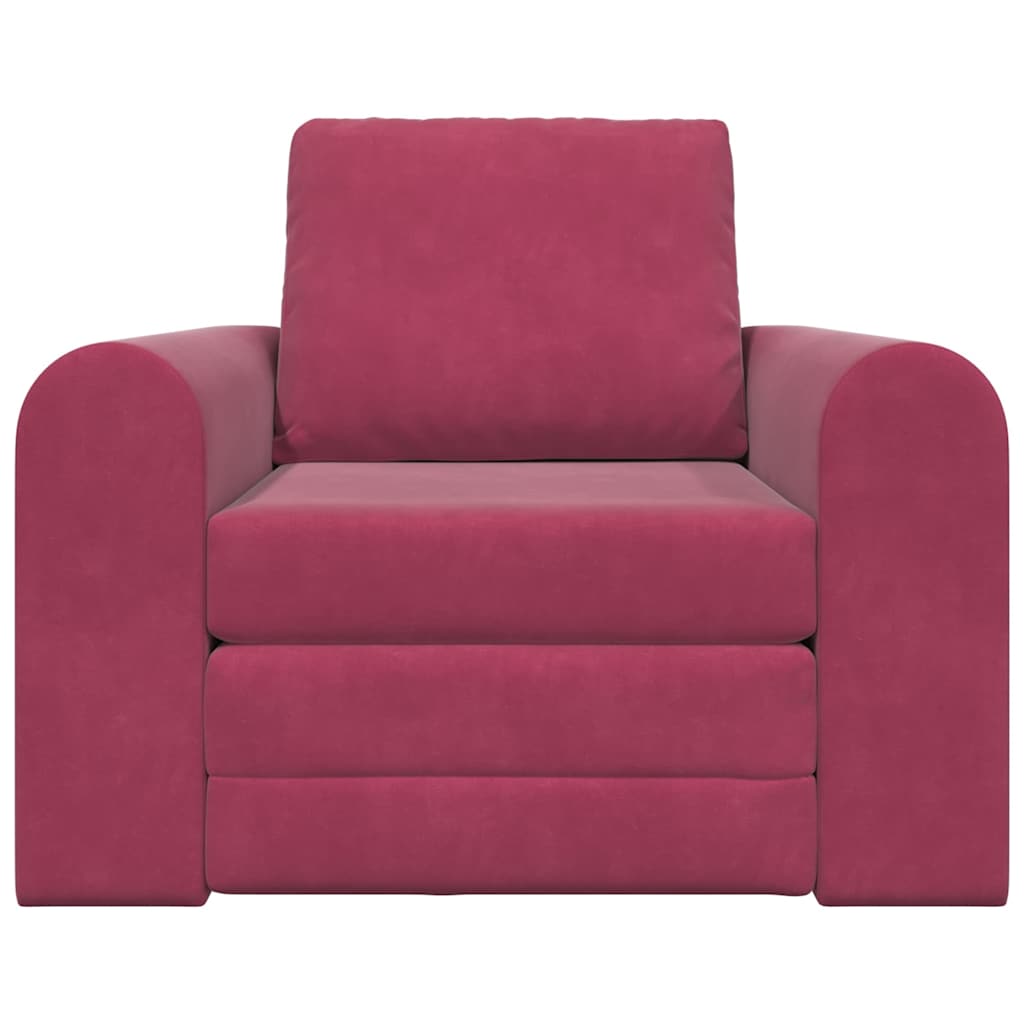 Sofa Bett Weinrot 98 x 71 x 83 cm Samt