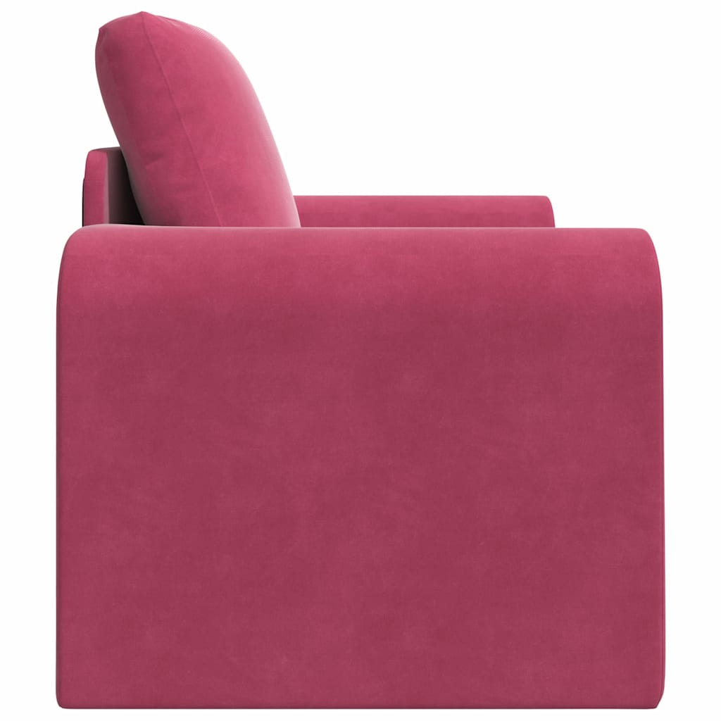 Sofa Bett Weinrot 98 x 71 x 83 cm Samt