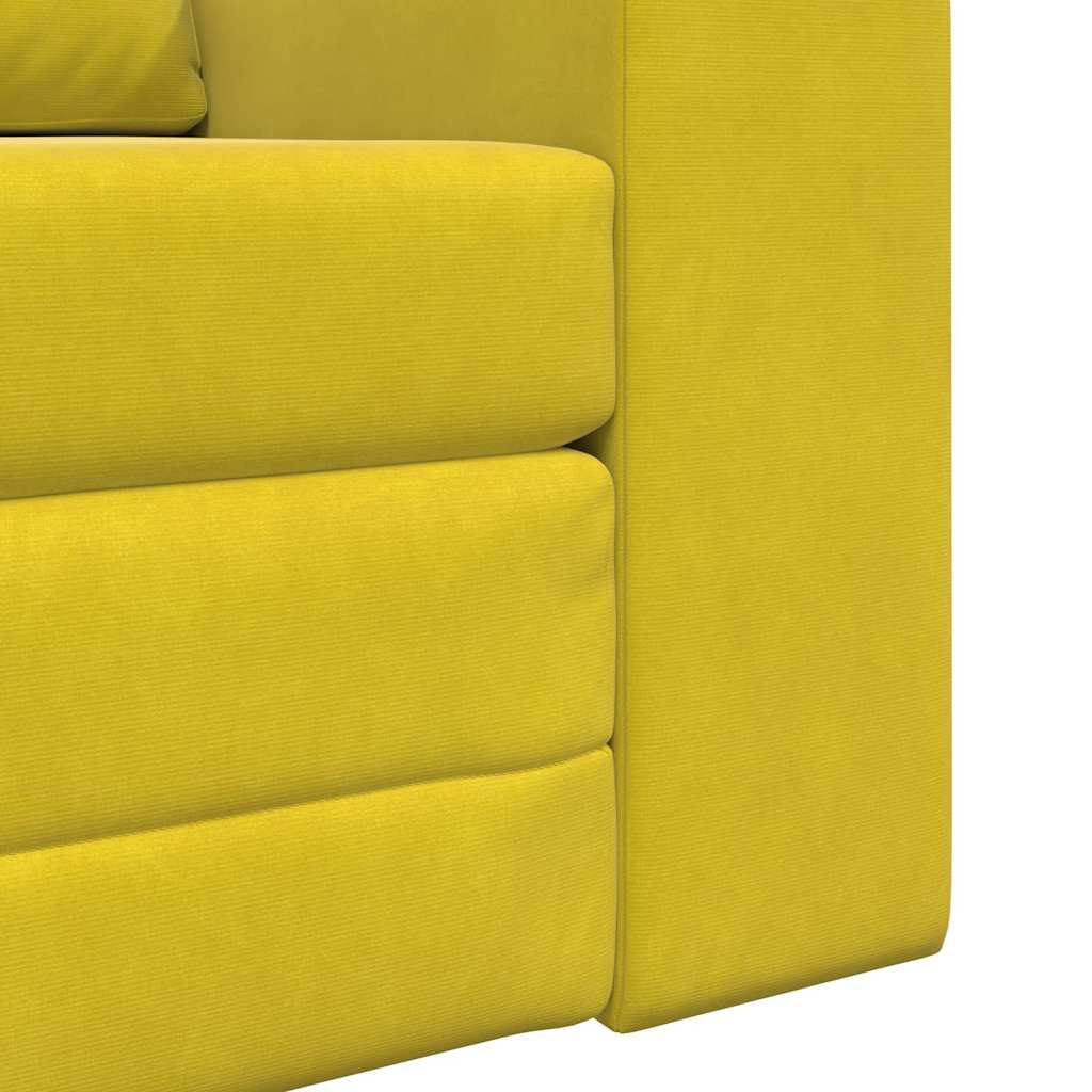 Sofa Bett Gelb 98 x 71 x 83 cm Samt