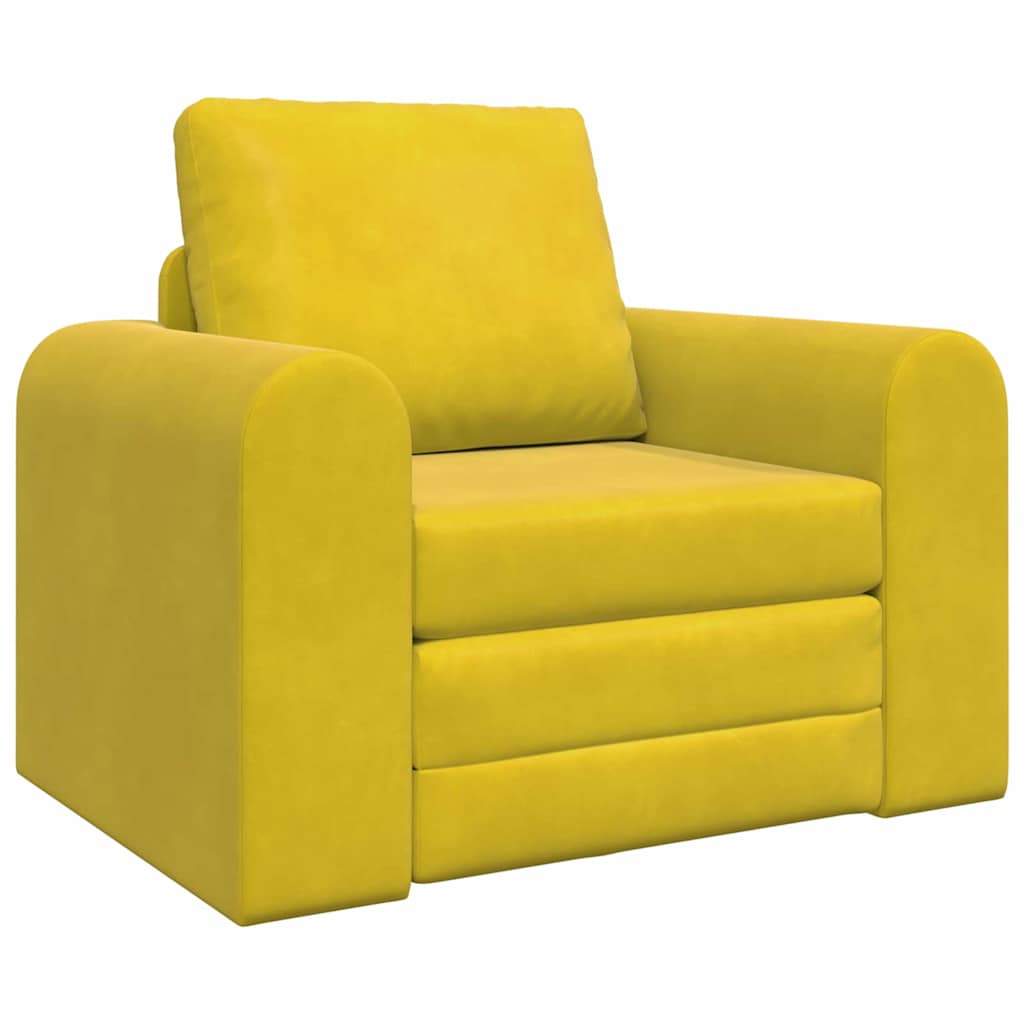 Sofa Bett Gelb 98 x 71 x 83 cm Samt