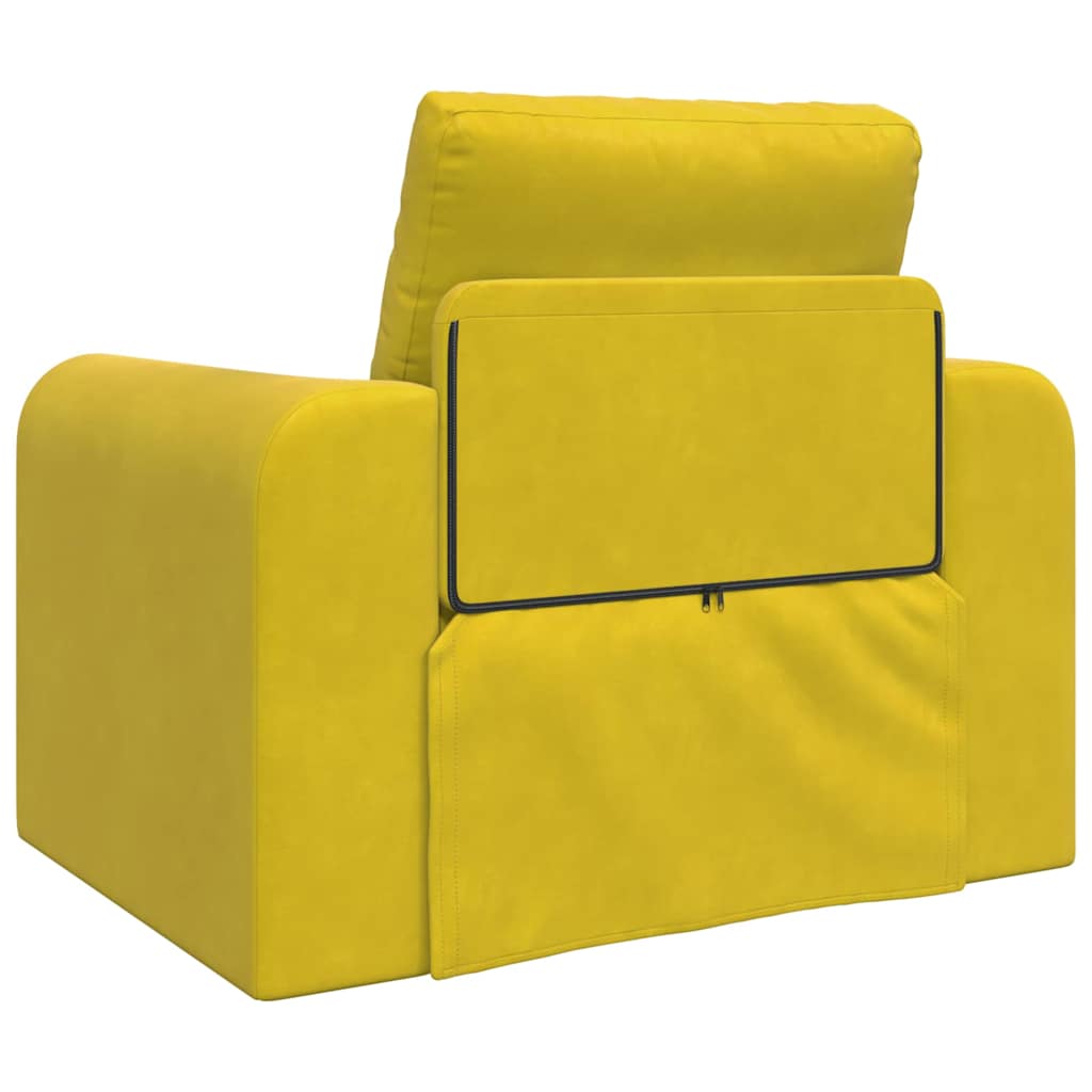Sofa Bett Gelb 98 x 71 x 83 cm Samt