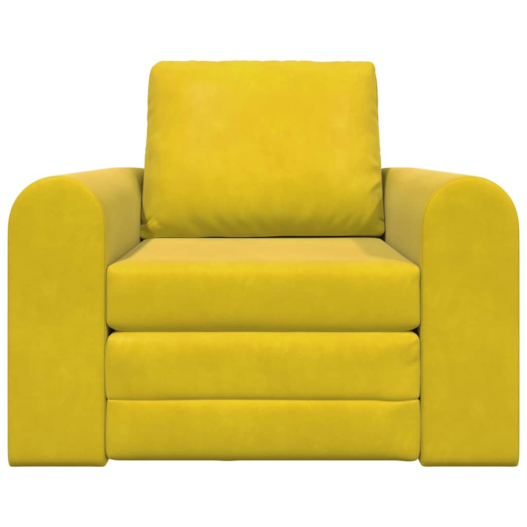 Sofa Bett Gelb 98 x 71 x 83 cm Samt