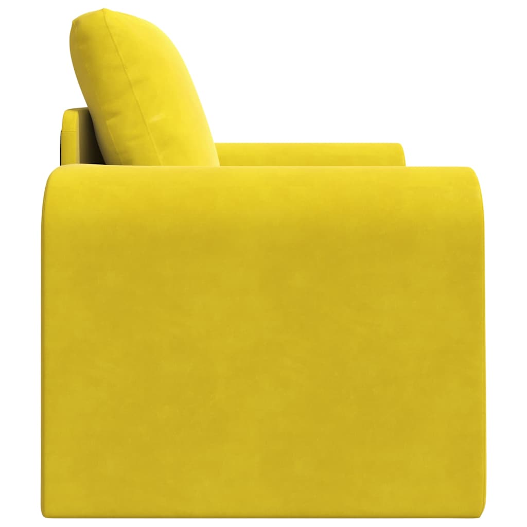 Sofa Bett Gelb 98 x 71 x 83 cm Samt