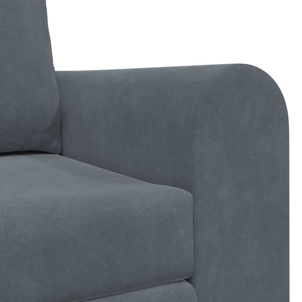 Sofa Bett Dunkelgrau 148 x 71 x 83 cm Samt