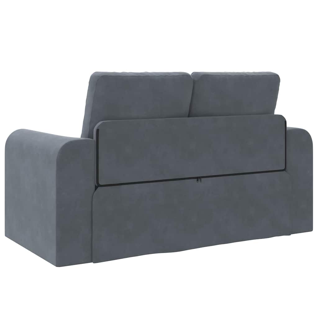 Sofa Bett Dunkelgrau 148 x 71 x 83 cm Samt