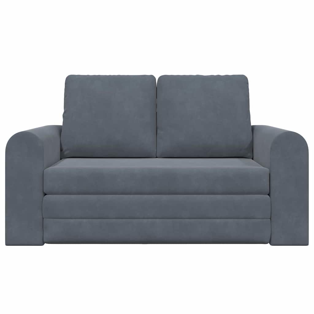 Sofa Bett Dunkelgrau 148 x 71 x 83 cm Samt