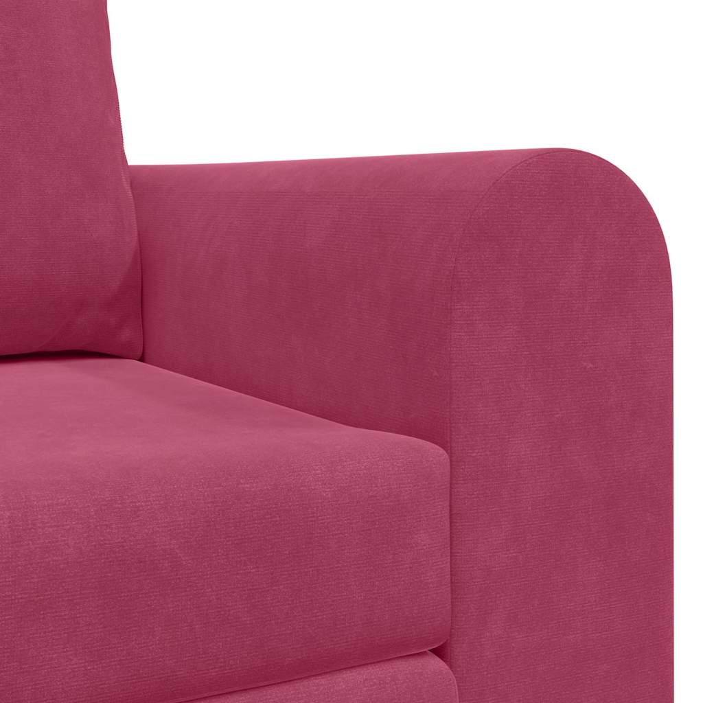 Sofa Bett Weinrot 148 x 71 x 83 cm Samt