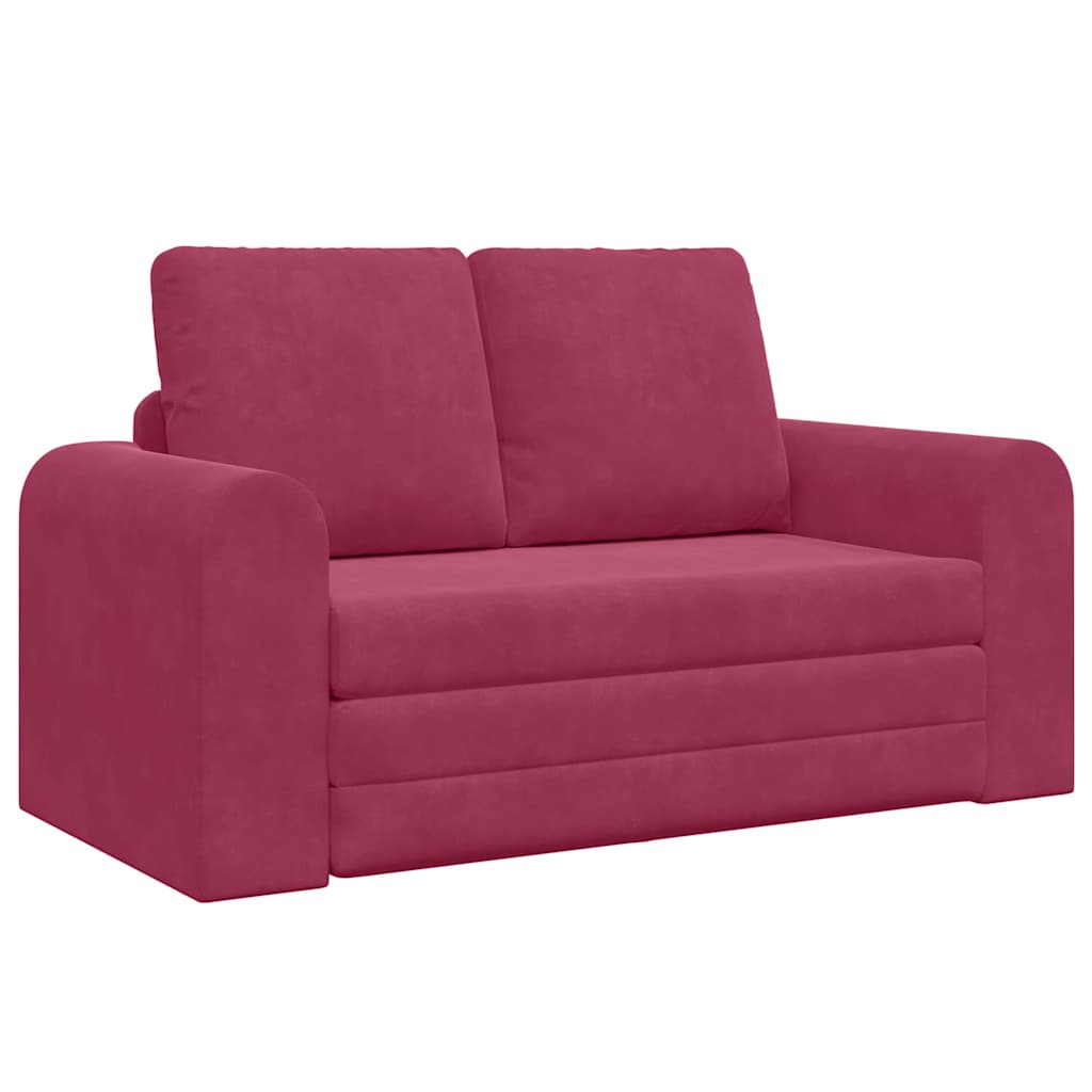 Sofa Bett Weinrot 148 x 71 x 83 cm Samt