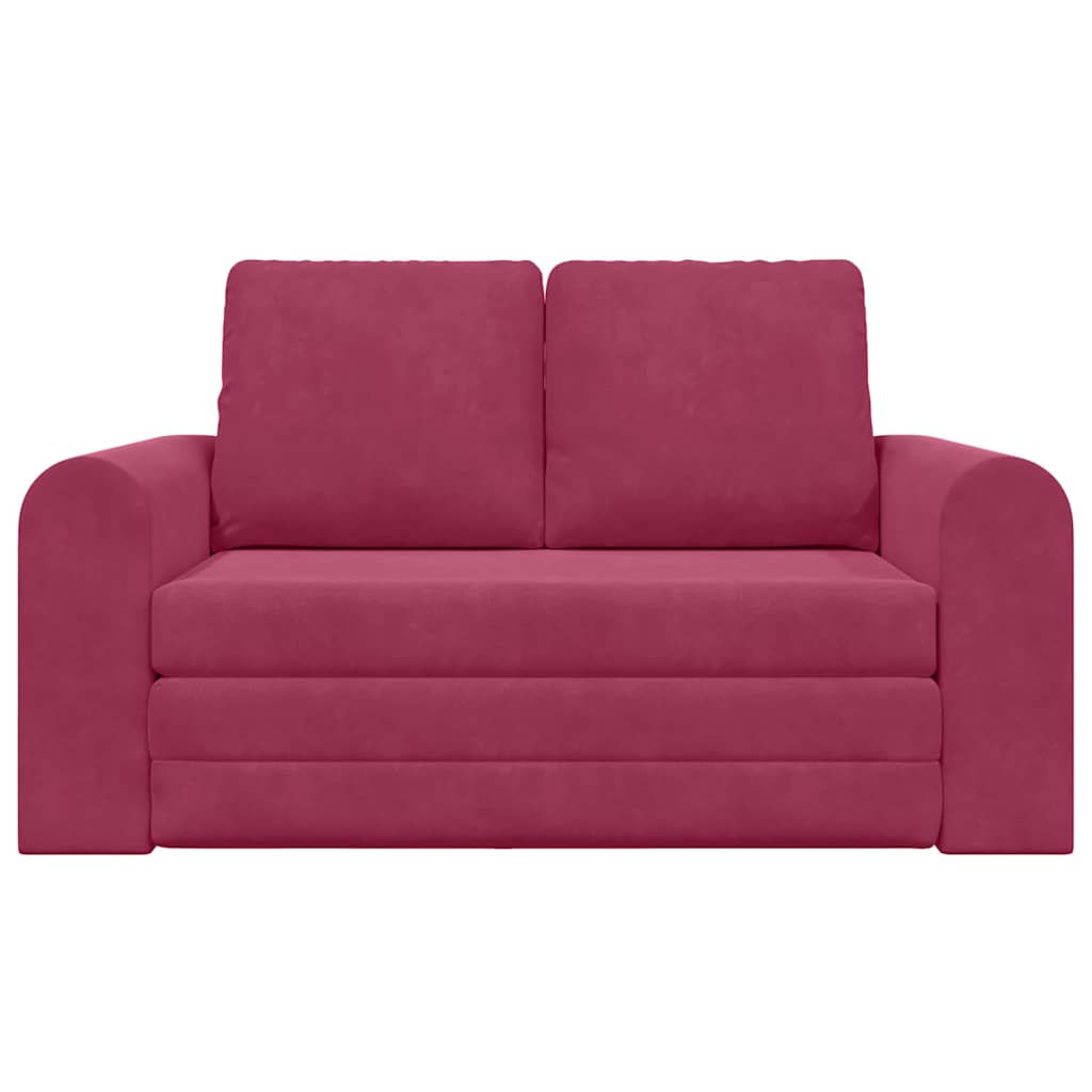 Sofa Bett Weinrot 148 x 71 x 83 cm Samt