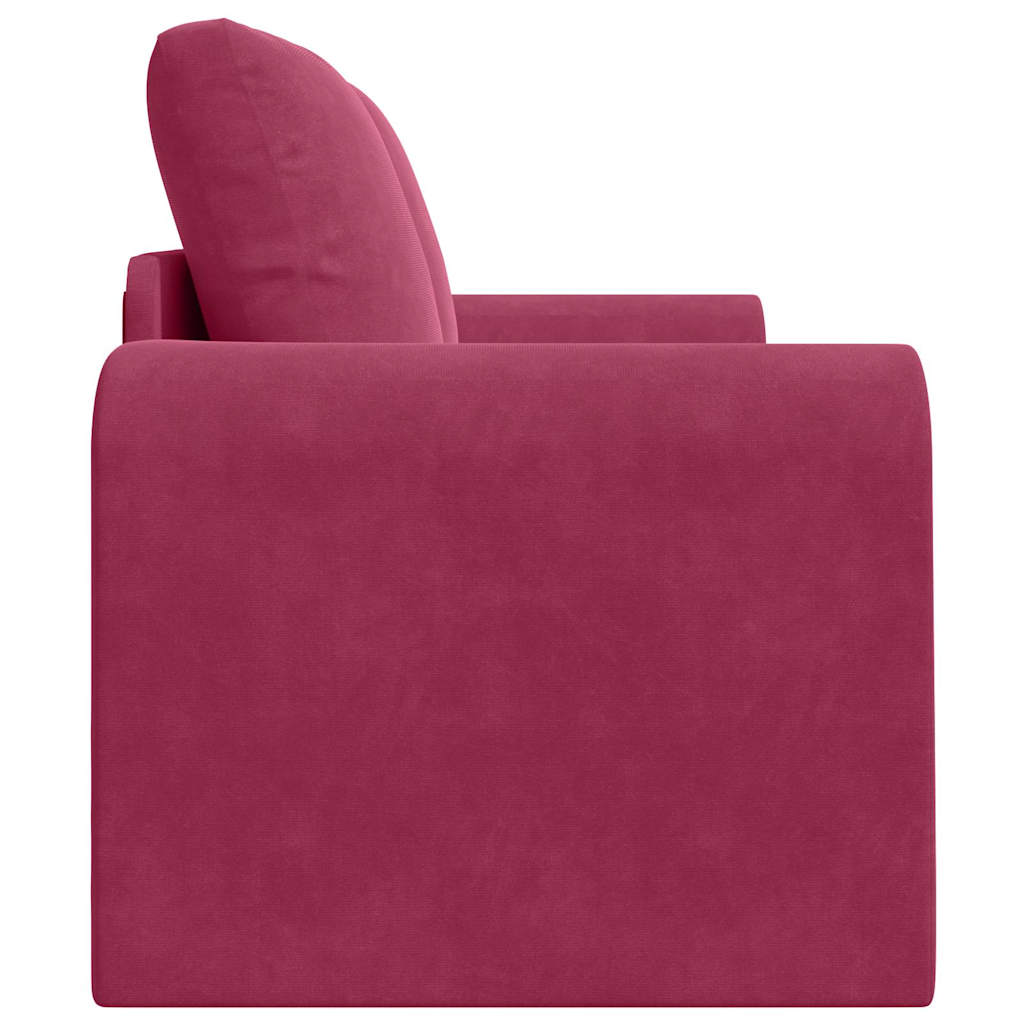 Sofa Bett Weinrot 148 x 71 x 83 cm Samt
