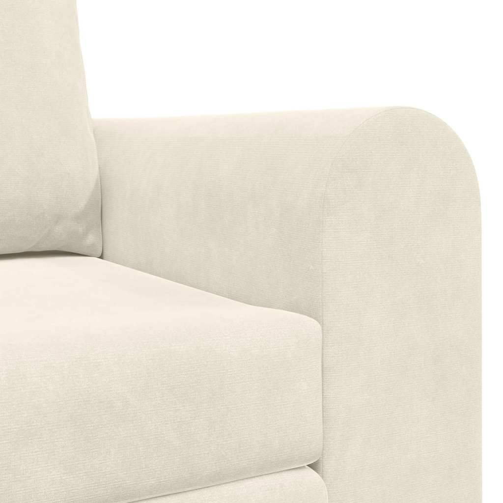 Sofa Bett Creme 148 x 71 x 83 cm Samt
