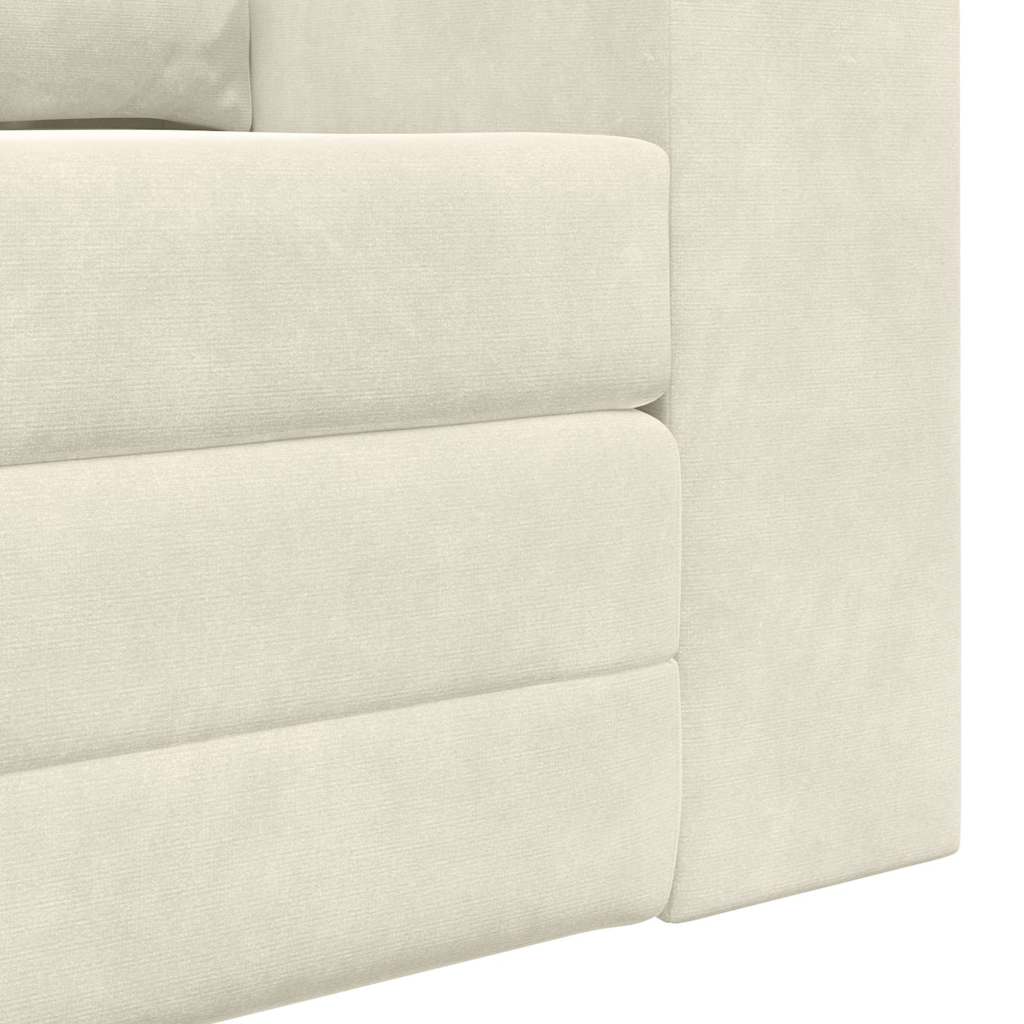 Sofa Bett Creme 148 x 71 x 83 cm Samt