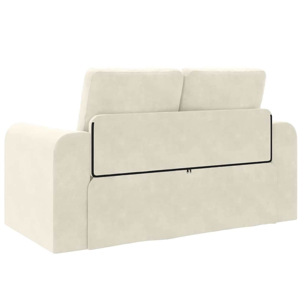 Sofa Bett Creme 148 x 71 x 83 cm Samt