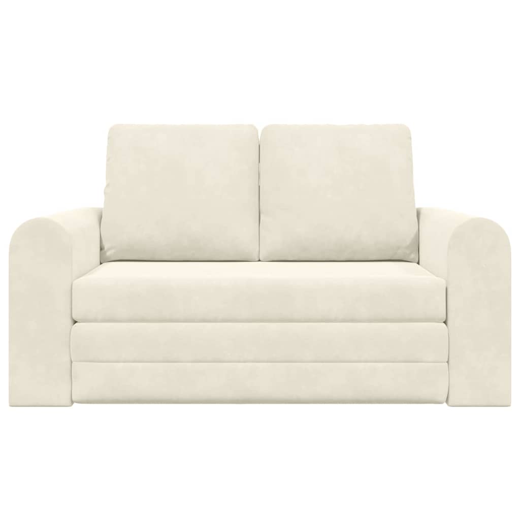 Sofa Bett Creme 148 x 71 x 83 cm Samt