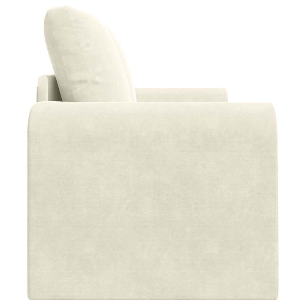 Sofa Bett Creme 148 x 71 x 83 cm Samt
