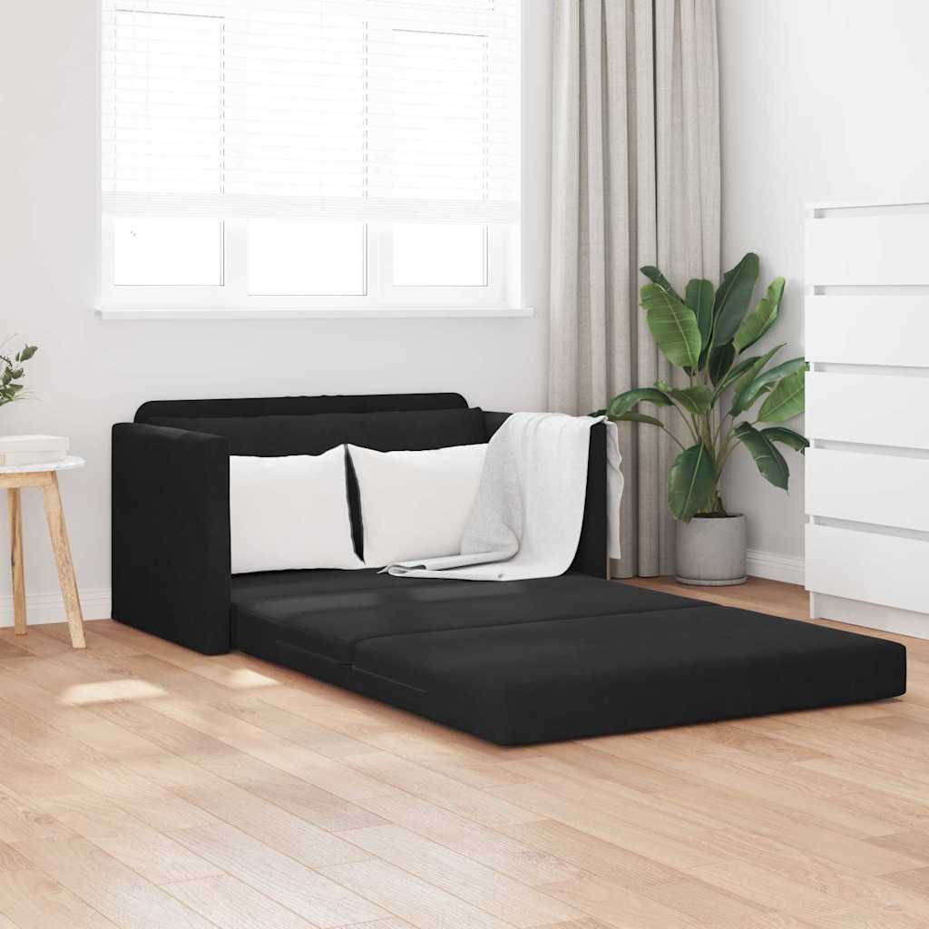 Sofa Bett Schwarz 124 x 204 x 61 cm Samt