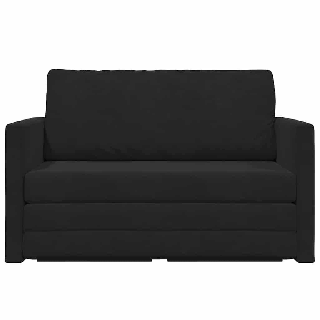 Sofa Bett Schwarz 124 x 204 x 61 cm Samt