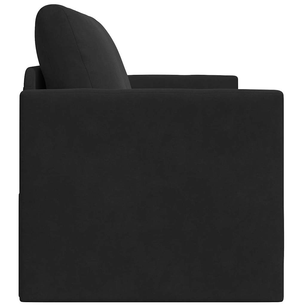 Sofa Bett Schwarz 124 x 204 x 61 cm Samt