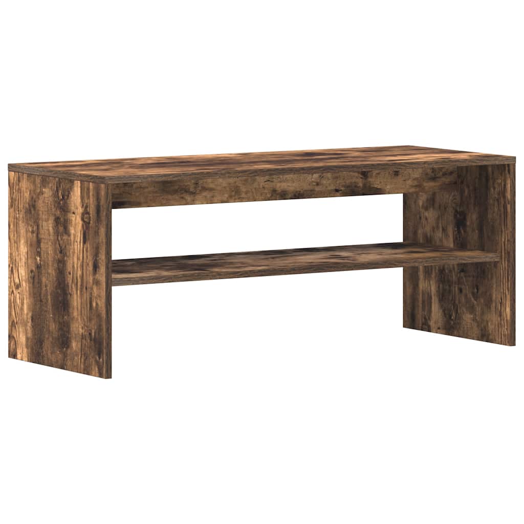 Meuble TV chêne fumé 100x40x40 cm matériau bois