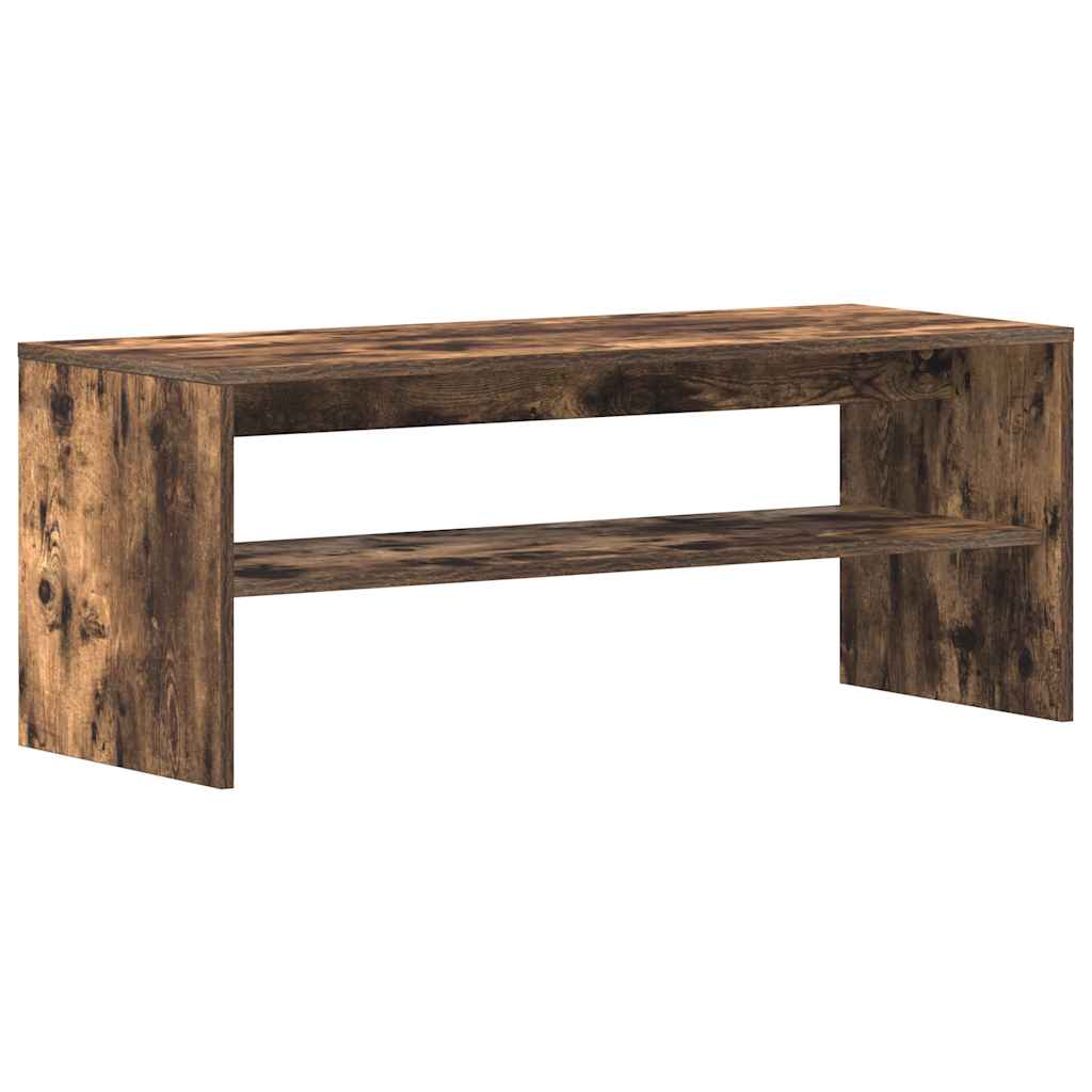 Meuble TV chêne fumé 100x40x40 cm matériau bois