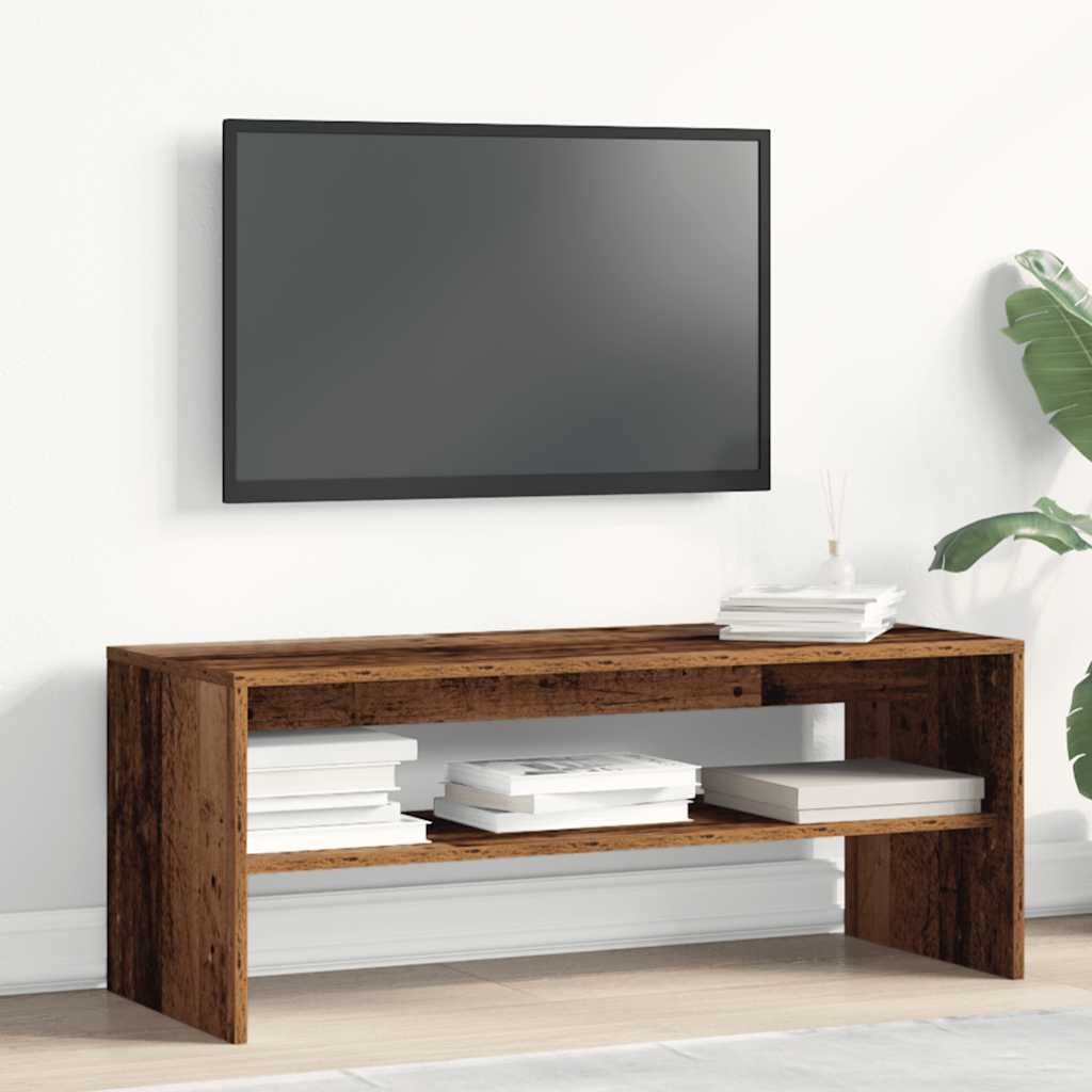 TV shelf old wood look 100x40x40 cm wood material
