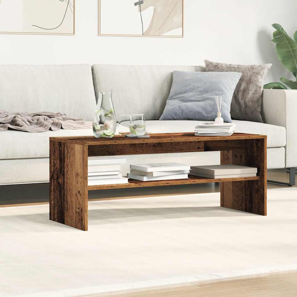 TV shelf old wood look 100x40x40 cm wood material
