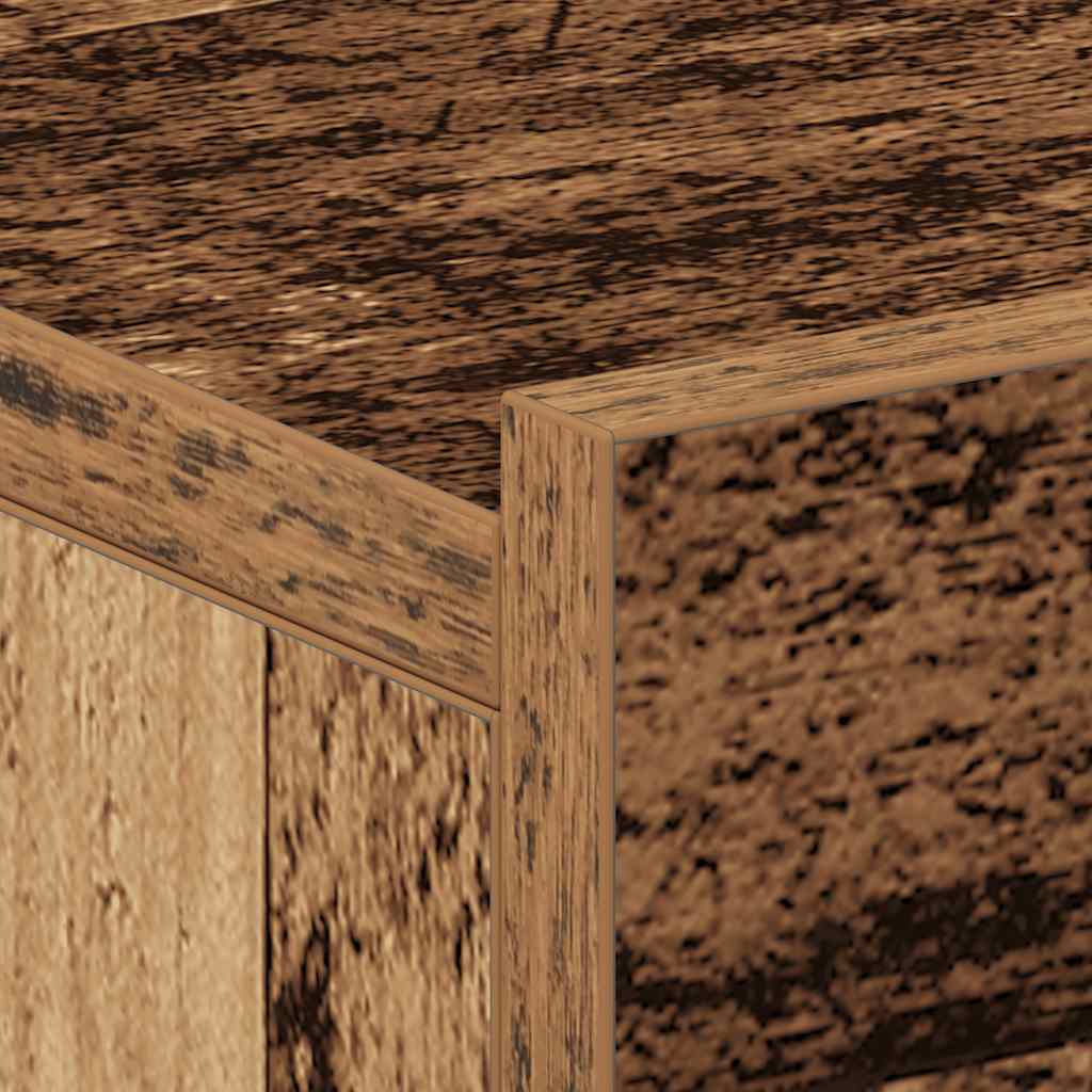 Tables de chevet suspendues, lot de 2, aspect bois de récupération, 40 x 32 x 15 cm