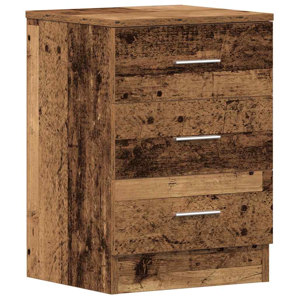 Bedside tables 2 pcs. Old wood look 38x35x55 cm wood material