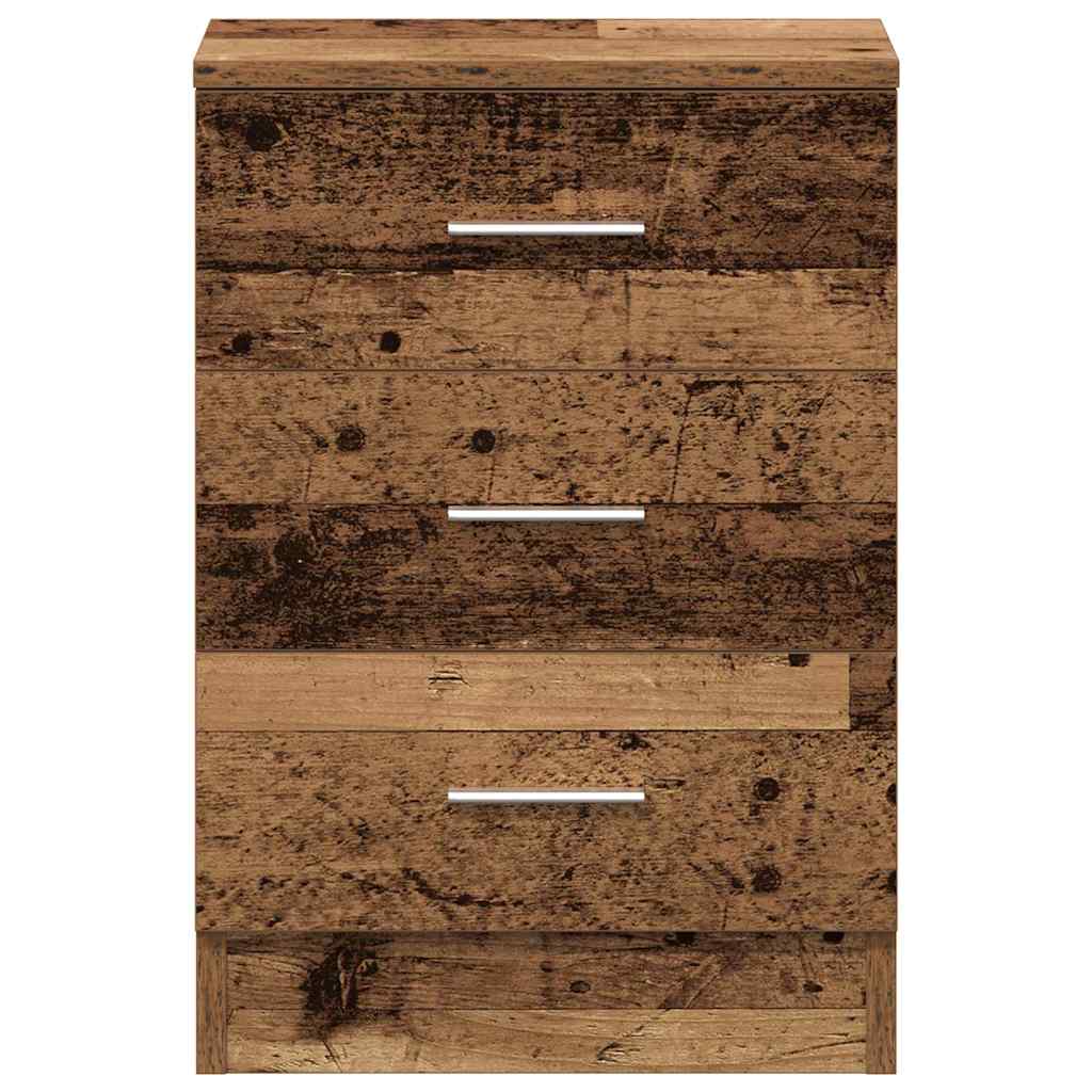 Bedside tables 2 pcs. Old wood look 38x35x55 cm wood material