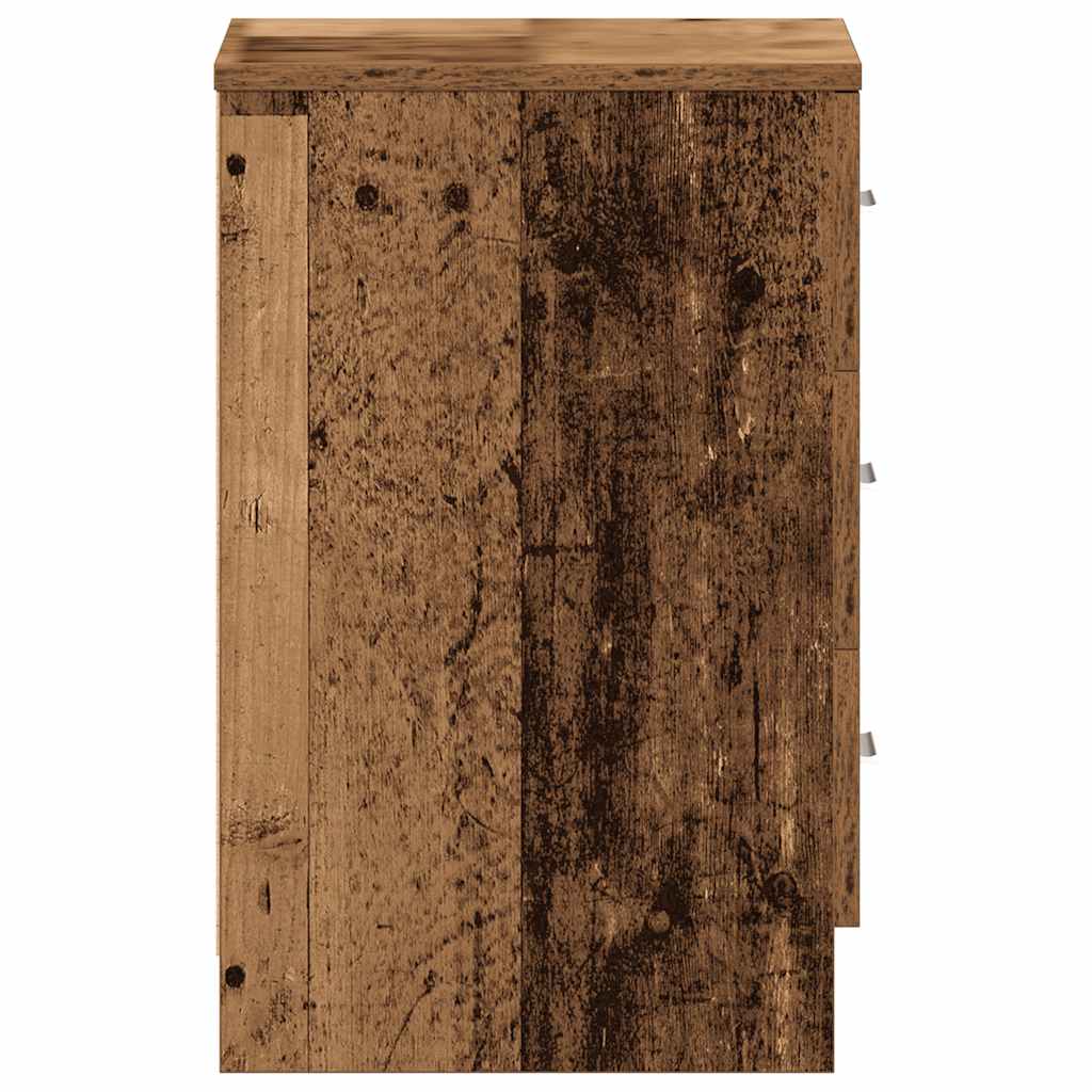 Bedside tables 2 pcs. Old wood look 38x35x55 cm wood material