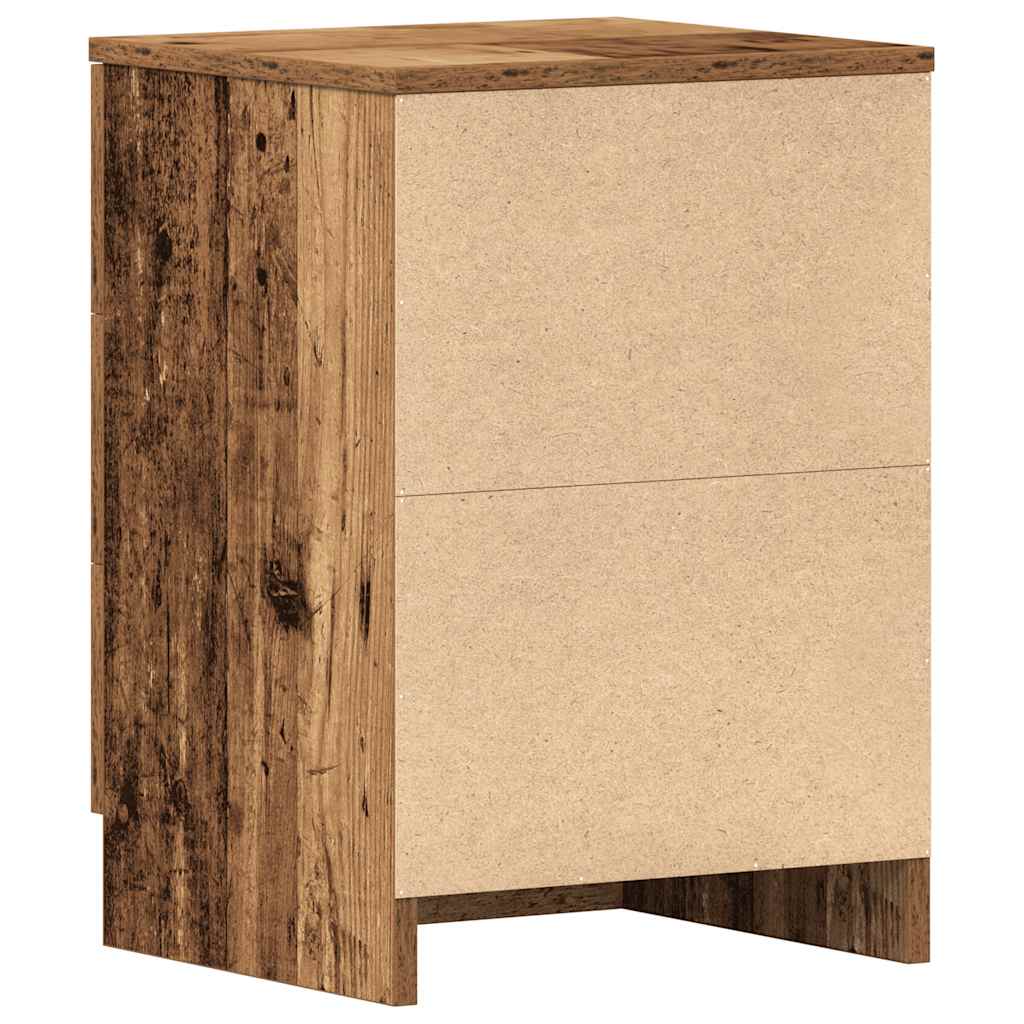 Bedside tables 2 pcs. Old wood look 38x35x55 cm wood material