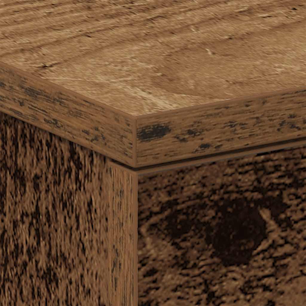 Bedside tables 2 pcs. Old wood look 38x35x55 cm wood material