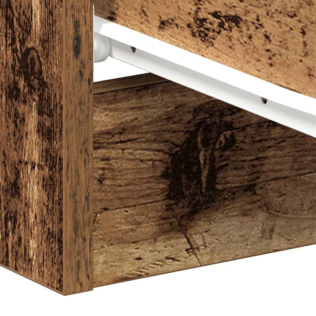 Bedside tables 2 pcs. Old wood look 38x35x55 cm wood material