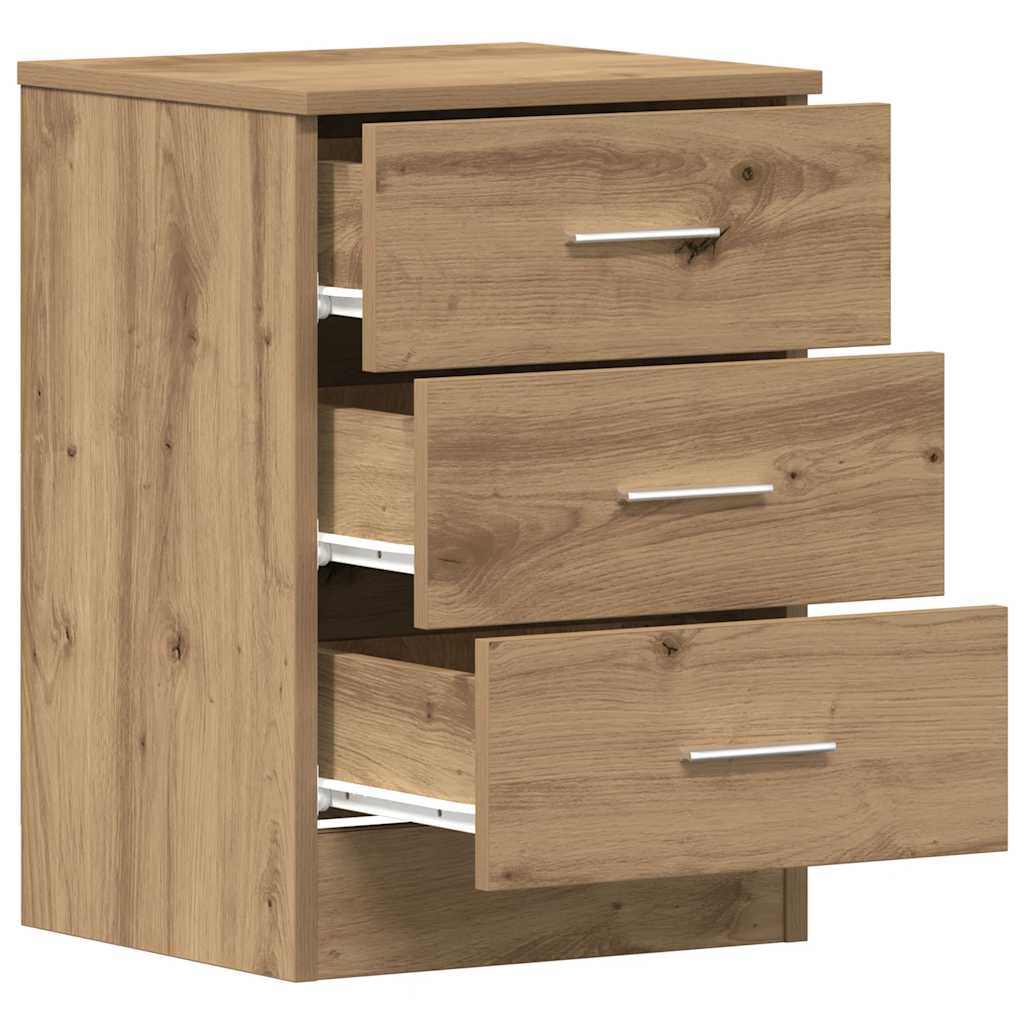 Bedside tables 2 pcs. Artisan oak 38x35x55 cm wood material