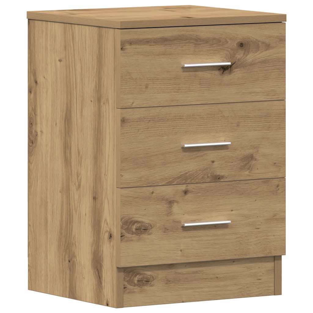 Bedside tables 2 pcs. Artisan oak 38x35x55 cm wood material