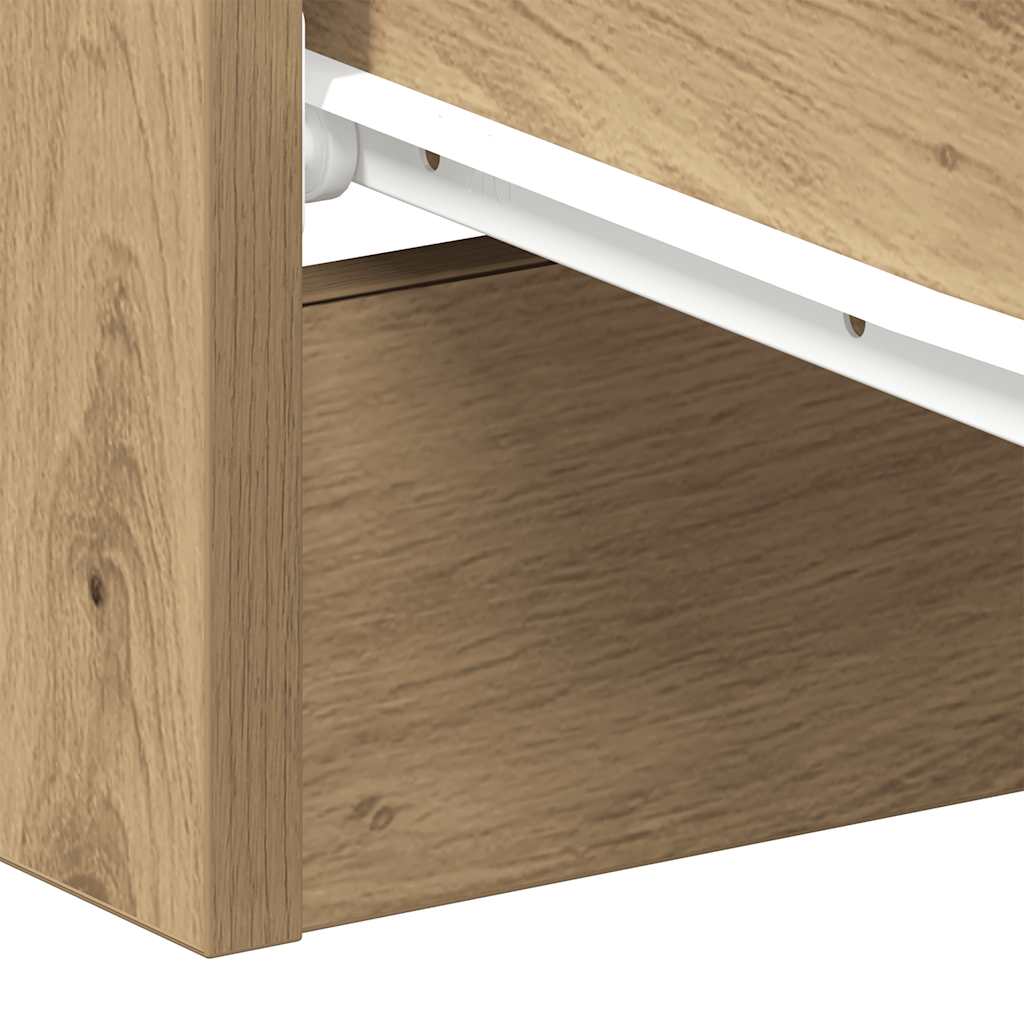 Bedside tables 2 pcs. Artisan oak 38x35x55 cm wood material