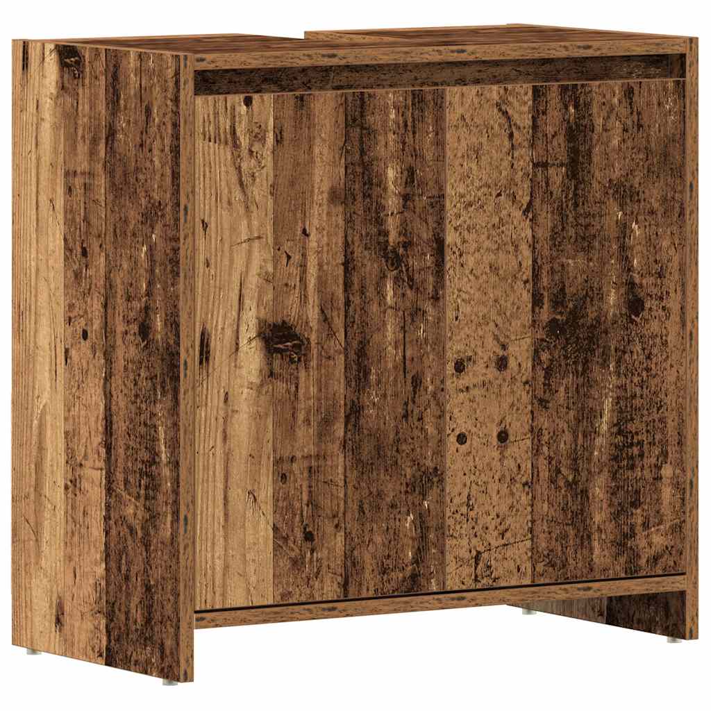 Washbasin base cabinet in old wood look 60x33x60 cm wood material